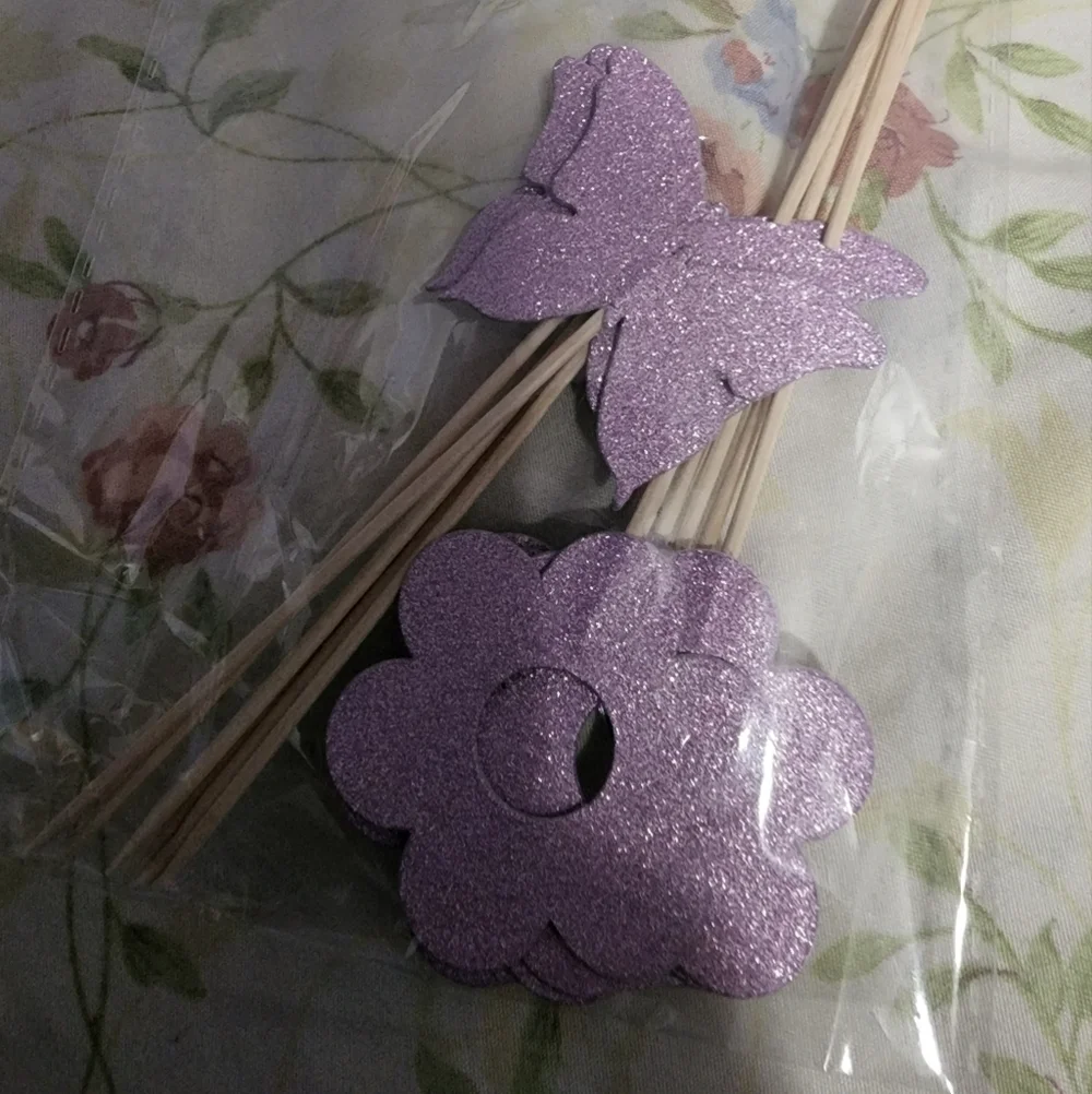 BIRTHDAY Cake Topper Flower and Butterfly